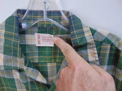 s6s74	1960's	Two pocket plaid perma press Chest size 44  inches vintage shirt	$30 - Image 4