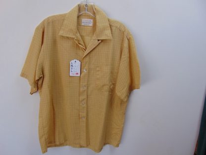 s6s80	1960's	Window pane plaid perma press Chest size 44  inches vintage shirt	$20
