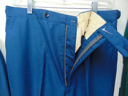 s6t12	1960's	Vintage Blue plaid slight SHARKSKIN Single Breasted medium weight suit Chest size 44 inches	$160 - Image 5