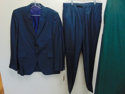 s6t2	1960's	Vintage Blue/Black high SHARKSKIN Single Breasted medium weight suit Chest size 43 inches	$200 - Image 2