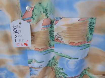 s7s17	1970's	Asian theme polyester Chest size 52  inches vintage shirt	$40 - Image 4