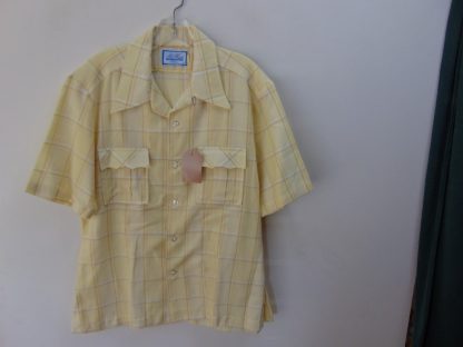 s7s34	1970's	40's Repro flap pocket, top loop long collar Cotton? blend Chest size 46  inches vintage shirt	$30