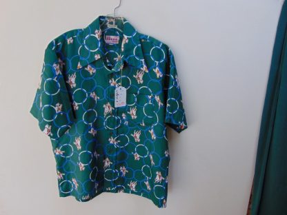 s7s54	1970's	Vintage Horse Steeples polyester  Chest size 47.5  inches vintage shirt	$40