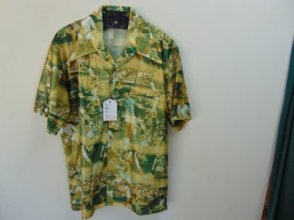 s7s57	1970's	Vintage Tennis Stars photo polyester Chest size 46  inches vintage shirt	$80