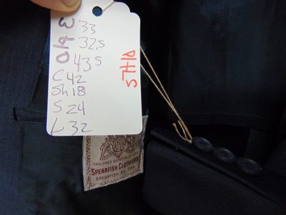 s7t10	1970's	Vintage Black Shiney Western Polyester Single Breasted medium weight suit Chest size 42 inches	$80 - Image 4