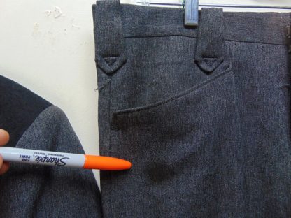 s7t12	Western two tone Gray/black Single Breasted medium weight suit Chest size 46 inches	$90 - Image 3