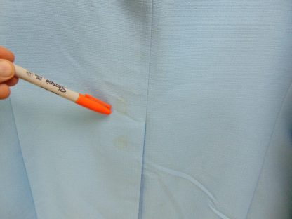 s7t16	1970's	Vintage Deadstock Powder Blue Polyester with Ribbon trim Single Breasted medium weight suit Chest size 43 inches	$250 - Image 3
