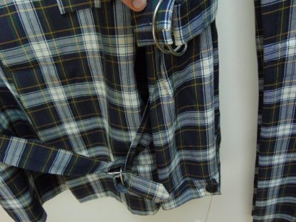 s7t22	1980's	PUNK Plaid and Belted medium weight Vintage suit Chest size 47 inches	$120 - Image 2