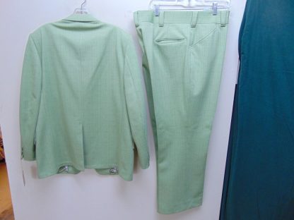 s7t32	1970's	Vintage Funky Lime Green Polyester Single Breasted medium weight suit Chest size 46 inches	$80 - Image 5