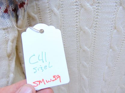 sMLw39	1970's	Vintage Acrylic Snowflake V neck Sweater Chest size 41 inches	$40 - Image 4