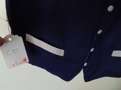 sSMw14.5	1940-50's	 Vintage Campus Gabardine Vest Chest size 37 inches	 $50 - Image 4