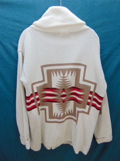 sXw16	Vintage Acrylic (L) Cardigan Big Lebowski Sweater Chest size 46 inches	$120