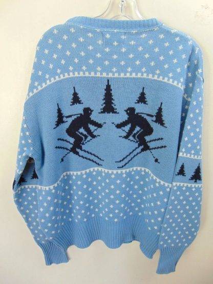 sXw30	1960's	Vintage Knitted on Swiss Machines Acrylic Skiers (XL) Sweater Chest size 50 inches	$50 - Image 3