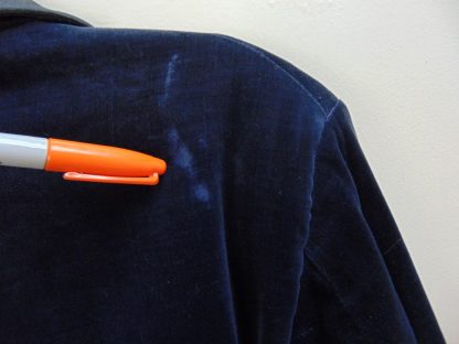 sc17	1950-60's	 Vintage Blue Velvet mid weight Smoking/Dinner Jacket Chest 45 in.	$120 - Image 2