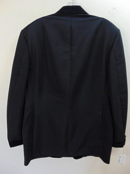 sc23	1970's	Vintage Black n black velvet cuffs n collar mid weight Smoking/Dinner Jacket Chest 46 in.	$90 - Image 3