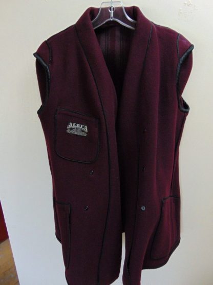 sc3	1920-30's	German Red Strip Ornate heavy weight Wool Dinner/ Smoking Vintage Jacket Chest 42 in.	$250 - Image 7