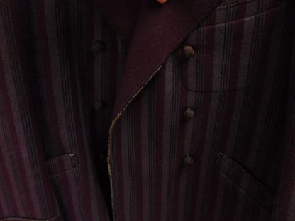 sc3	1920-30's	German Red Strip Ornate heavy weight Wool Dinner/ Smoking Vintage Jacket Chest 42 in.	$250 - Image 5