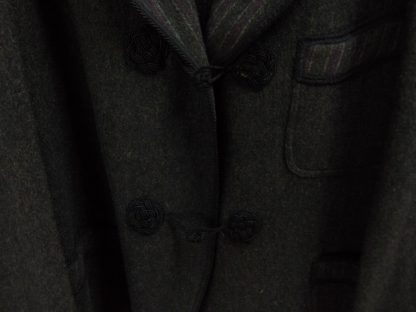 sc4	1920-30's	 Vintage Black Ornate heavy weight Wool Dinner/ Smoking Jacket Chest 42 in.	$250 - Image 5