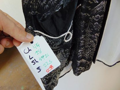 sc8	1950-60's	Black SilverAsian light weight Smoking/Dinner Vintage Jacket Chest 44 in.	$70 		no belt to incl. - Image 4
