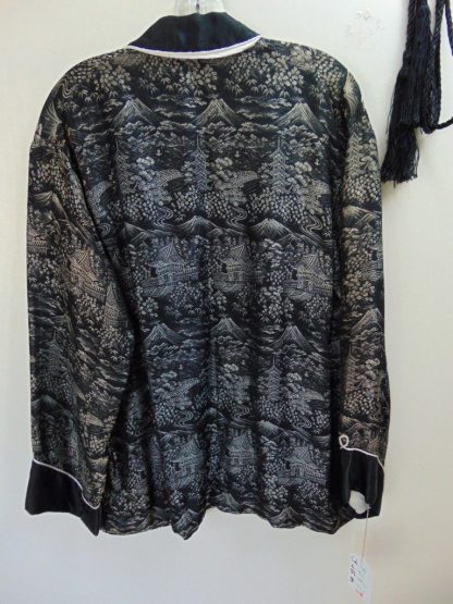 sc8	1950-60's	Black SilverAsian light weight Smoking/Dinner Vintage Jacket Chest 44 in.	$70 		no belt to incl. - Image 3