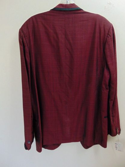 sc9	1950-60's	Red black Sharkskin mid weight Smoking/Dinner Vintage Jacket Chest 43 in.	$90 - Image 4