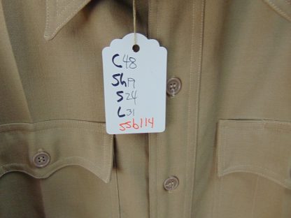 ssb114	1950's	Vintage Police Shirt wool sands knit  Chest size 48 inches	$60 - Image 7