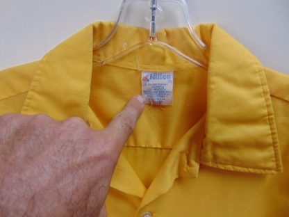 ssb13	1970's	Yellow Vintage Bowling Shirt perma press  Chest size 48 inches	$30 - Image 4