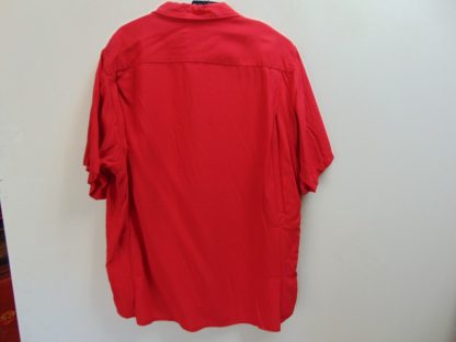 ssb25	1950-60's	Red Vintage Bowling Shirt  RAYON gabardine Chest size 50 inches	$60 - Image 2