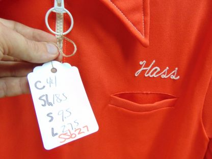 ssb27	1970's	Red polo style Vintage Bowling Shirt polyester  Chest size 44 inches	$30 - Image 2
