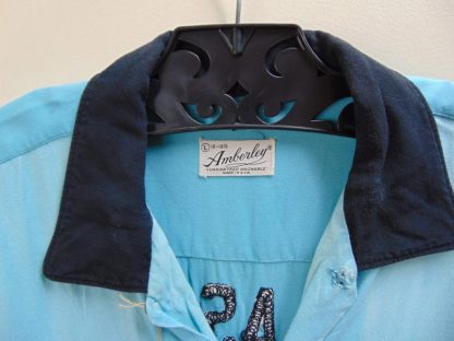 ssb28	1950-60's	Detroit Ford Vintage Bowling Shirt RAYON gabardine  Chest size 45 inches	$120 - Image 2
