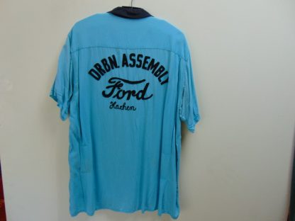 ssb28	1950-60's	Detroit Ford Vintage Bowling Shirt RAYON gabardine  Chest size 45 inches	$120 - Image 5