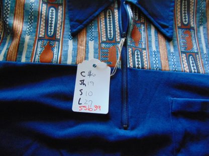ssb39	1970's	Two tone Blue polo Vintage Bowling Shirt  poly Chest size 46 inches	$30 - Image 5
