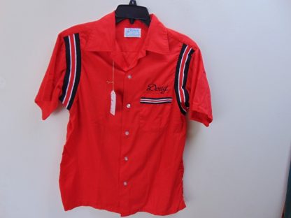 ssb54	1970's	Red Black Vintage Bowling Shirt perma press Chest size 42+ inches	$40 - Image 4