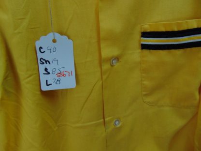 ssb71	1970's	Vintage Yellow plain Bowling Shirt perma press  Chest size 40+ inches	$30 - Image 2