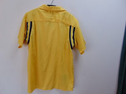 ssb71	1970's	Vintage Yellow plain Bowling Shirt perma press  Chest size 40+ inches	$30