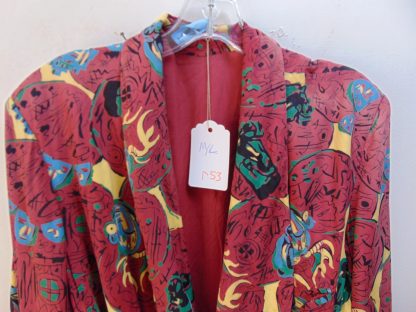 r53	1950's	rayon print vintage  Robe	$180 - Image 2