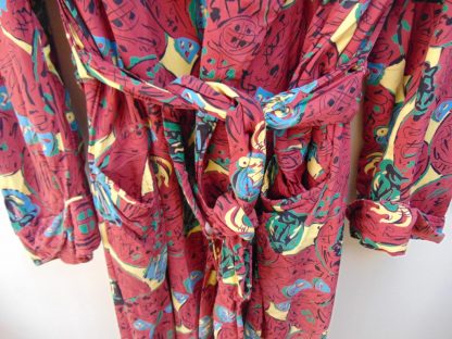 r53	1950's	rayon print vintage  Robe	$180 - Image 6