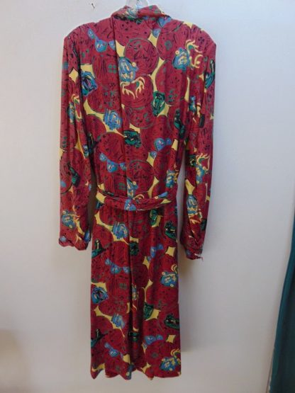 r53	1950's	rayon print vintage  Robe	$180 - Image 5