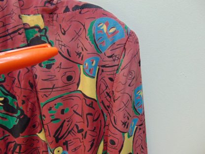 r53	1950's	rayon print vintage  Robe	$180 - Image 3