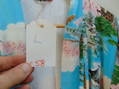 r58	1940-50's 	Great Pagoda (I have the Hawaiian Shirt) Rayon Print Vintage  Robe $250 - Image 4