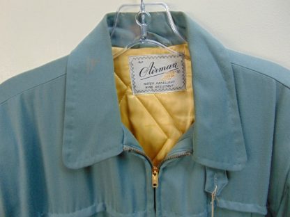 x33	1940-50's 	Vintage Green Rayon Gabardine Insulated Jacket	$150