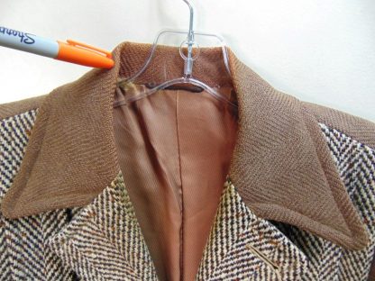 x42	1930-40's	 Vintage Brown Heavy Wool Two Tone Belted Jacket	$460 - Image 2
