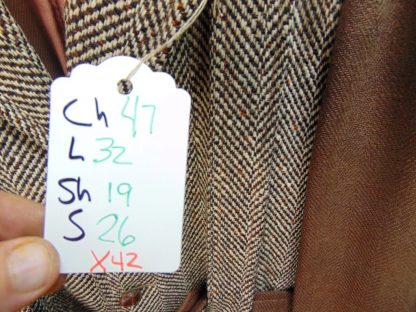 x42	1930-40's	 Vintage Brown Heavy Wool Two Tone Belted Jacket	$460 - Image 5