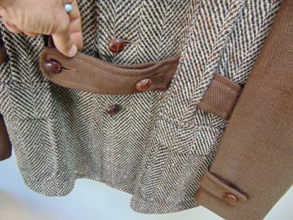 x42	1930-40's	 Vintage Brown Heavy Wool Two Tone Belted Jacket	$460 - Image 4