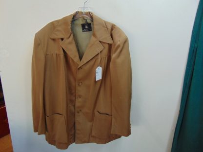 x50	1940's	Vintage Top Stitching Gathered Back Gabardine Jacket 	$320