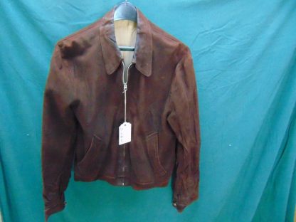 x75	1930-40's	 Vintage Suede with grommet zipper with waist cinch Jacket	$300