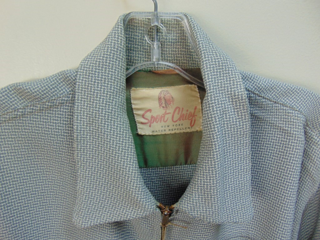 x78 1940-50’s Vintage Gabardine Checker Jacket $130 | Mens Vintage Clothing