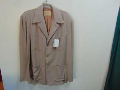 x9	1930-40's	Vintage Rayon Gabardine FOUR Pocket Checker Jacket	 $320