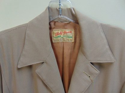 x9	1930-40's	Vintage Rayon Gabardine FOUR Pocket Checker Jacket	 $320 - Image 2