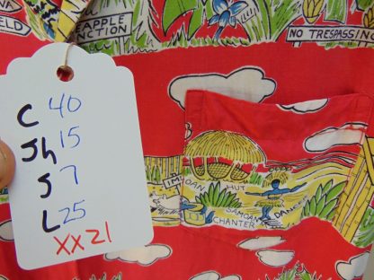 xx21	1940-50's	 Vintage Rayon Border Hawaiian  Shirt	$250 - Image 4
